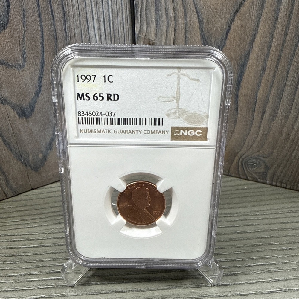 1997 Lincoln 1cent‎ Penny NGC MS65RD